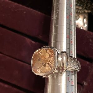 Amber color costume jewelry ring. Very cute